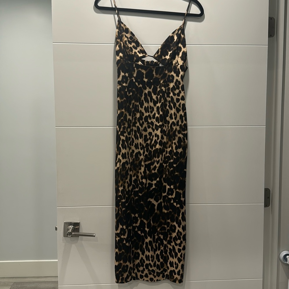 Zara leopard print midi dress